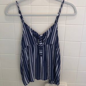BRAND NEW Blue and white striped tank